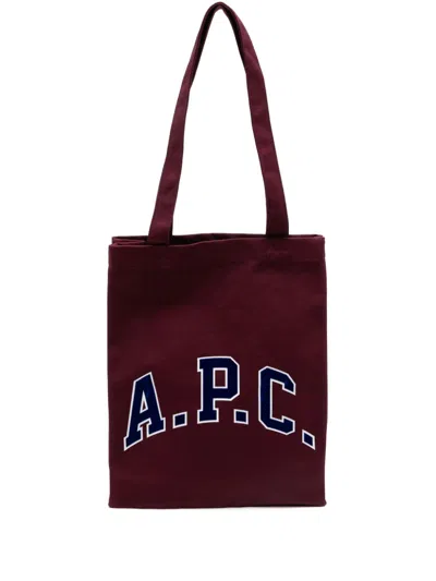Apc Lou University Tote Bag In Violett