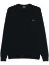Apc Wool Crewneck Pullover In Black