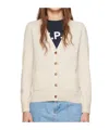 Apc Beige Louisa Cardigan In White