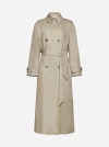 APC LOUISE COTTON-BLEND DOUBLE-BREASTED TRENCH COAT