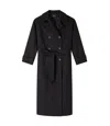Apc Louise Trench Coat In Lzz - Black