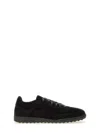 Apc A.p.c. Low-profile Cowhide Leather Sneakers With Textured Sole In Black
