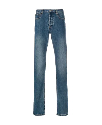 Apc Low-rise Slim-cut Jeans In Blue