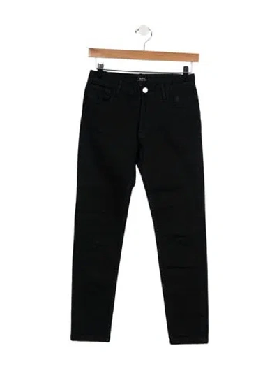Pre-owned Apc Low-rise Skinny Leg Jeans In Black