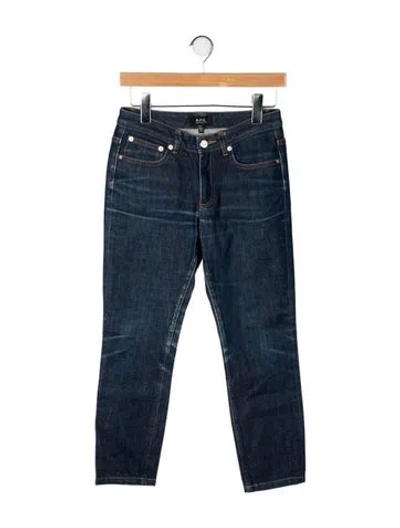 Pre-owned Apc Low-rise Skinny Leg Jeans In Blue