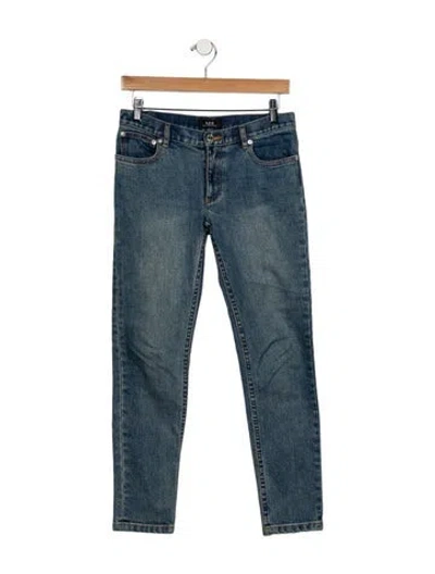 Pre-owned Apc Low-rise Skinny Leg Jeans In Blue