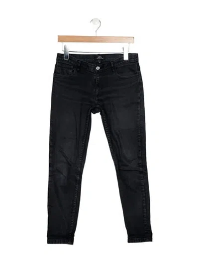 Pre-owned A.p.c. Low-rise Skinny Leg Jeans In Gray