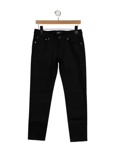 Pre-owned Apc Low-rise Straight Leg Jeans In Black