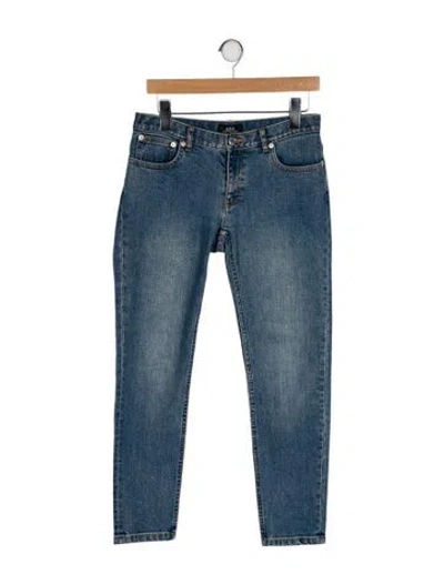 Pre-owned Apc Low-rise Straight Leg Jeans In Blue