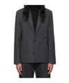 Apc Luc Jacket 48 Heather Charcoal Gray In Black