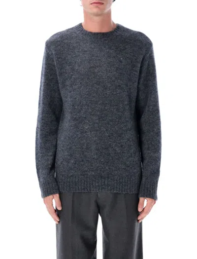 Apc A.p.c. A.p.c. Lucas Alpaca Blend Crew Neck Sweater In Blue
