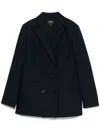 Apc Button Detailing Double-breasted Blazer In Blue