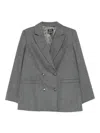Apc Lucy Jacket With Flap Pockets And Notched Lapels In Gray