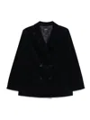 Apc Midnight Blue Cotton Blazer With Double-breasted Design In Black