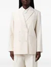 Apc Lucy Double-breasted Blazer In White