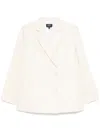 Apc Lucy Double-breasted Cotton Suit Jacket In Nude & Neutrals