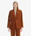 Apc Double-breasted Jacket Jackets Brown In Camel