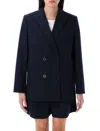 Apc Button Detailing Double-breasted Blazer In Black