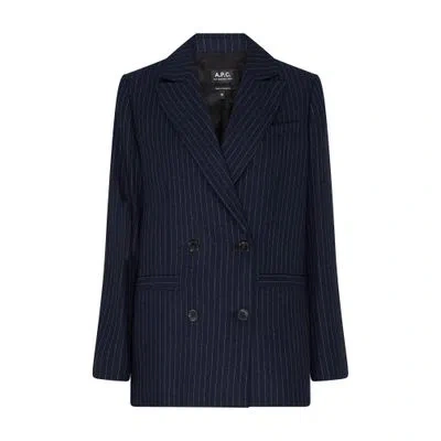 Apc Lucy Jacket In Navy