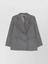 Apc Lucy Jacket With Flap Pockets And Notched Lapels In Gray