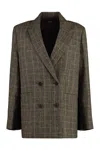 Apc Lucy Prince Of Wales Checked Jacket In Brown