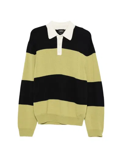 A.p.c. Luis Polo Shirt In Green