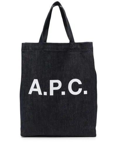 Apc A.p.c. Luo Mini Anses Tote Bag Bags In Blue
