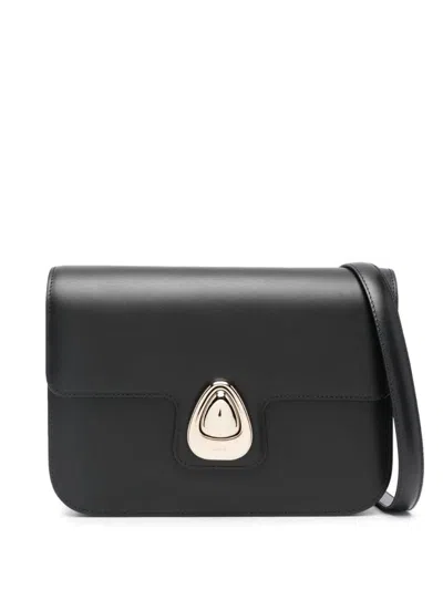 Apc Astra Smooth-leather Shoulder Bag In Lzz Noir
