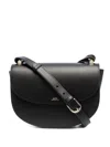 Apc Sac Geneve Mini Cuir Smooth Leather In Lzz Noir