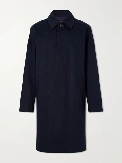 A.p.c. Mac Duras Cotton Mac Coat In Blue