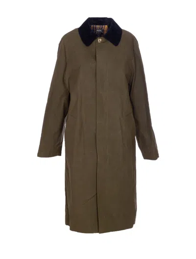 Apc Mac Gaspard Trench In Green