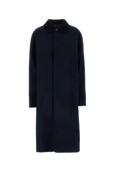 Apc A.p.c. Gaspard Raglan Sleeved Coat In Blue