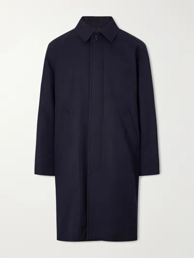 A.p.c. Mac Hugo Gabardine Trench Coat In Blue