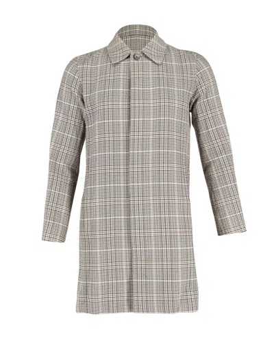 A.p.c. Apc Mac Plaid Coat In Multicolor Cotton In Gray
