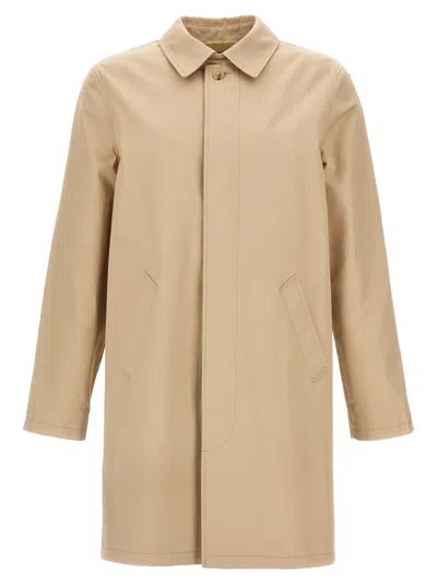 A.p.c. Mens Ville Cotton Raincoat In Neutral