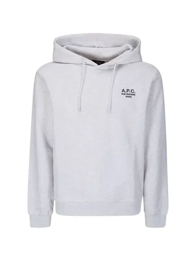 A.p.c. A. P.c. Standard Cotton Hoodie For Men In Gray