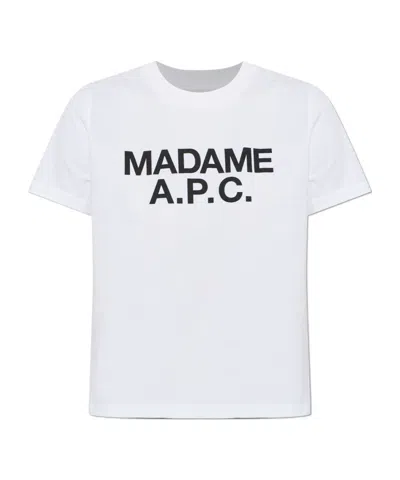 A.p.c. Madame Logo T-shirts In Multi
