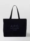 Apc A.p.c. Dark Blue Corduroy Diane Shopping Bag