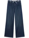 Apc Blue Wide Leg Jeans In Blue