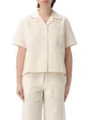 Apc A.p.c. Maeva Short Sleeved Shirt In Aad Ecru