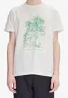 Apc Open-necked Black Shirt In White