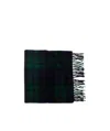 Apc Mahe Tartan-check Wool Scarf In Black