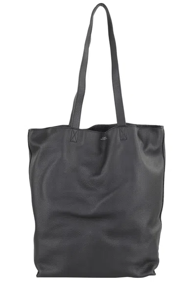Apc A.p.c. Maiko Cabas Tote Bag With Engraved Logo In Black