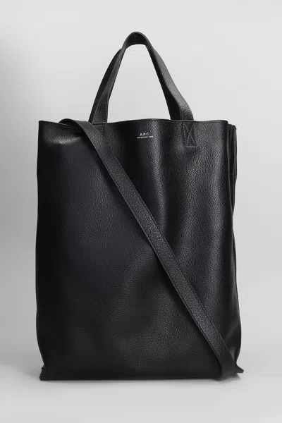 Apc Maiko Medium Tote In Black Leather