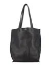 Apc A.p.c. Black Leather Maiko Shopping Bag In Black