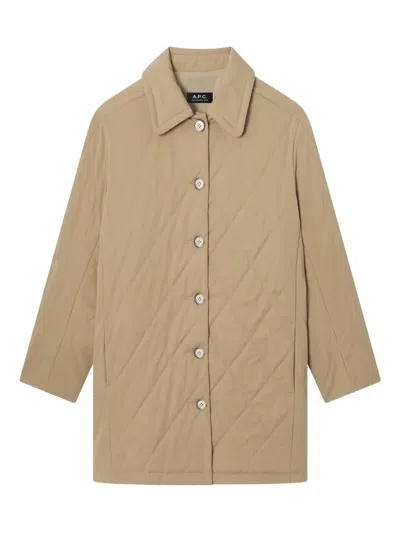 APC MALIA QUILTED BUTTONED COAT