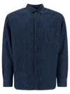 Apc A.p.c. Malo Logo Shirt In Blue
