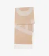 Apc Fringed Knit Scarf In Camel