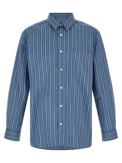 A.p.c. Malo Shirt Long Sleeves Striped Chest Pocket In Multi