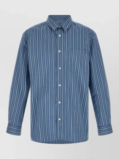 A.p.c. Malo Shirt Long Sleeves Striped Chest Pocket In Multi